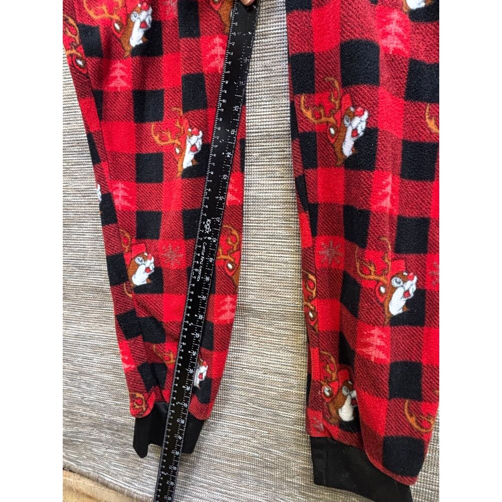 Buc-ees Red and Black Hooded Beaver Union Suit Womens Size L/XL - Picture 8 of 9